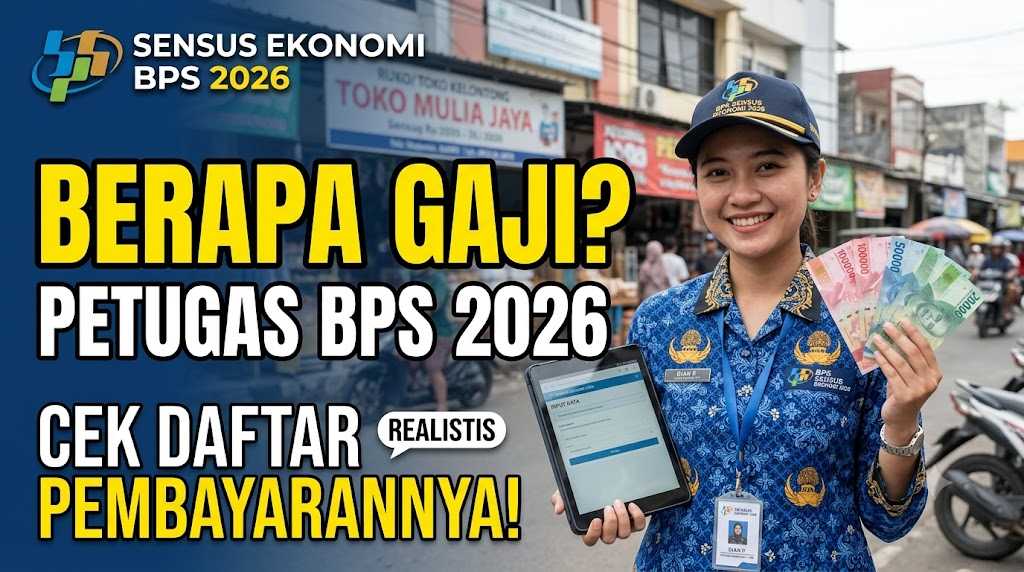 Berapa Gaji Sensus Ekonomi 2026 BPS, Cek Daftar Pembayaran Sensus Per Bulan