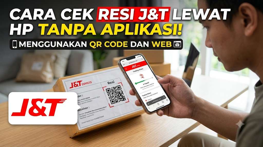 Cara Cek Resi J&T Lewat HP Tanpa Aplikasi Menggunakan QR Code dan Web