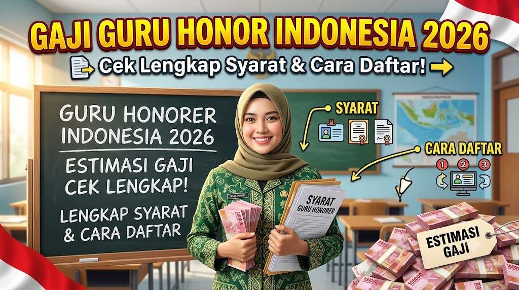 Gaji Guru Honor di Indonesia 2026 Lengkap Syarat dan Cara Daftar Jadi Guru Honor