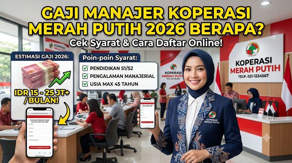 Gaji Manajer Koperasi Merah Putih 2026 Berapa, Cek Syarat dan Cara Daftar Lewat Online
