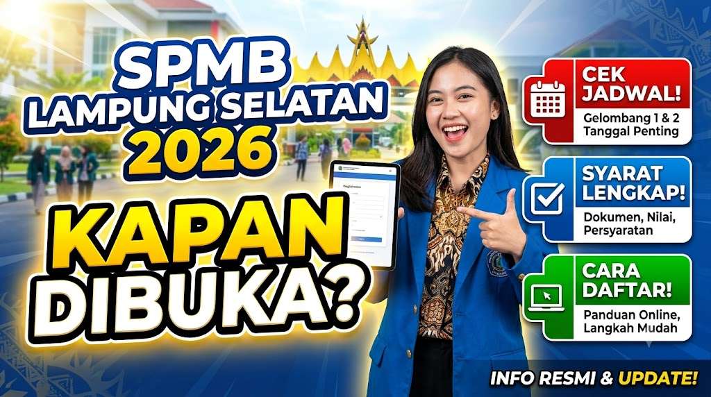 SPMB Lampung Selatan 2026 Kapan Dibuka? Cek Jadwal, Syarat, dan Cara Pendaftarannya
