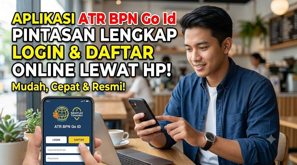 Aplikasi ATR BPN Go Id Pintasan Lengkap Login dan Daftar Lewat Online
