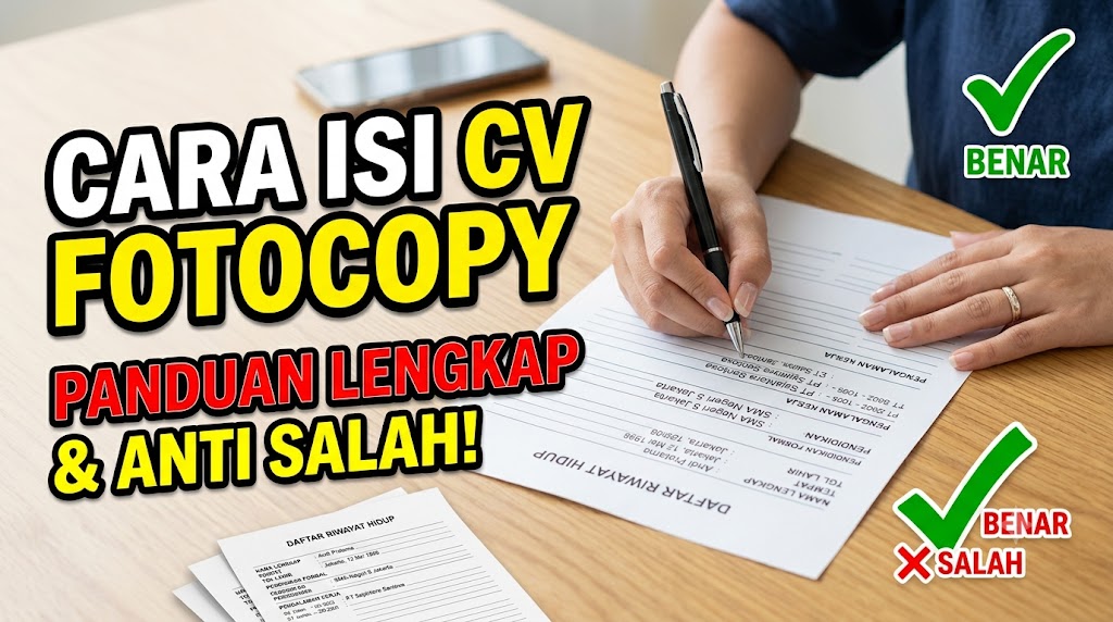 Cara Mengisi Daftar Riwayat Hidup yang Dibeli di Fotocopy, Panduan Lengkap Anti Salah