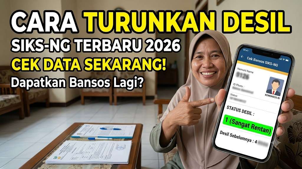 Cara Menurunkan Desil di Aplikasi Cek Bansos SIKS-NG Terbaru 2026