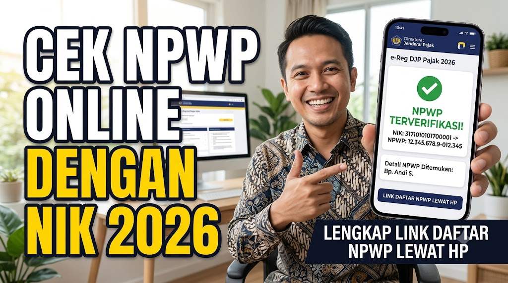 Cek NPWP Online dengan NIK 2026 Lengkap Link Daftar NPWP Lewat HP