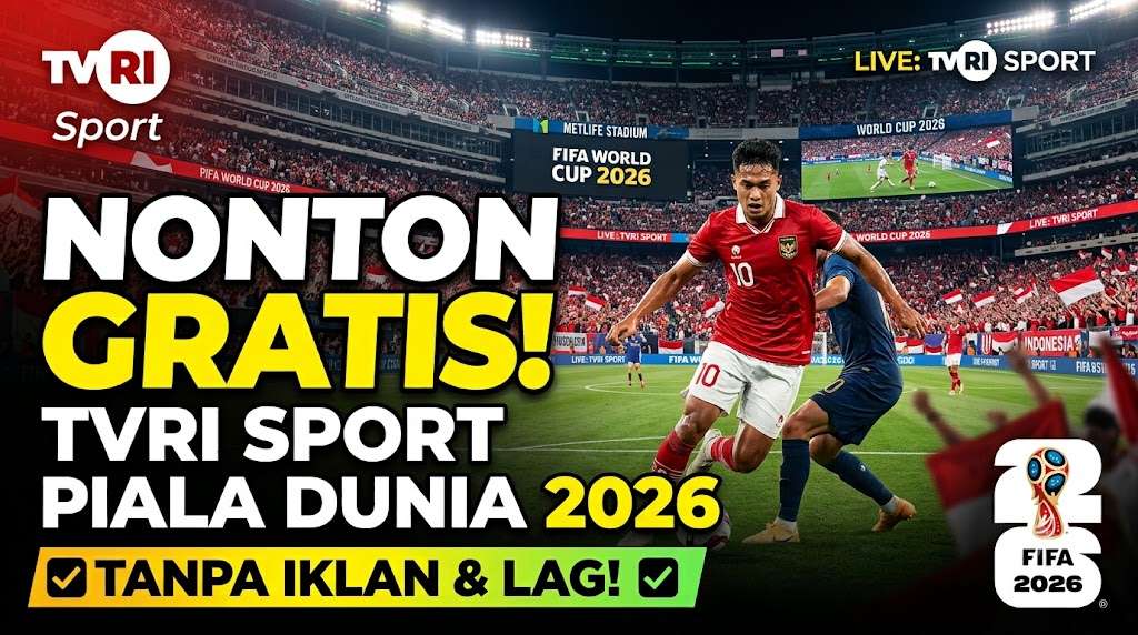 Frekuensi TVRI Sport Piala Dunia 2026 Nonton Gratis Tanpa Iklan dan Lag
