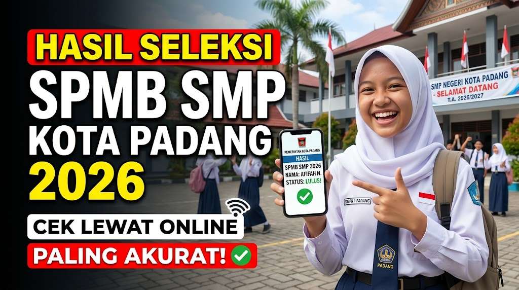 Hasil Seleksi SPMB SMP Kota Padang 2026 Cek Lewat Online Paling Akurat